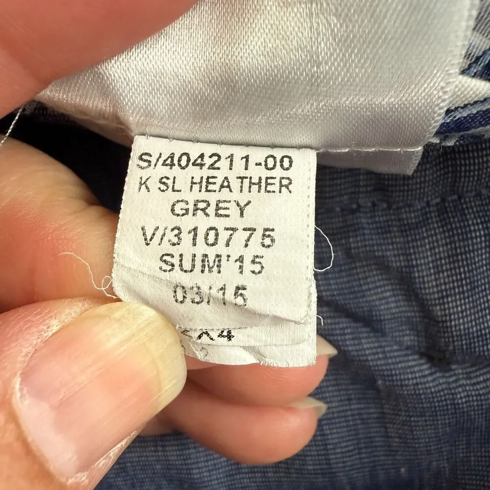 Banana Republic Men's Kentfield Pants Heather Grey Cotton Size 36 x 32
